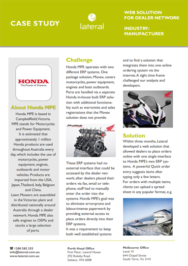 Honda Case Study Lansa